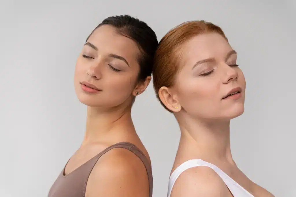 Women celebrating all skin tones